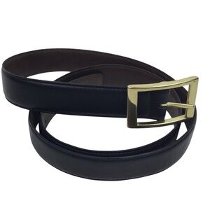 Mens 42 Reversible Leather Belt Black Brown